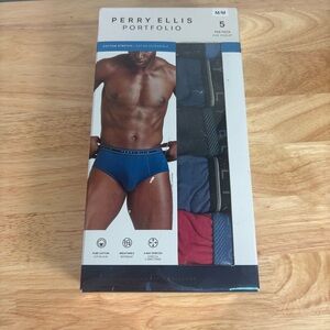 Perry Ellis Boxer Briefs 5-Pack - Blue, Red, Black